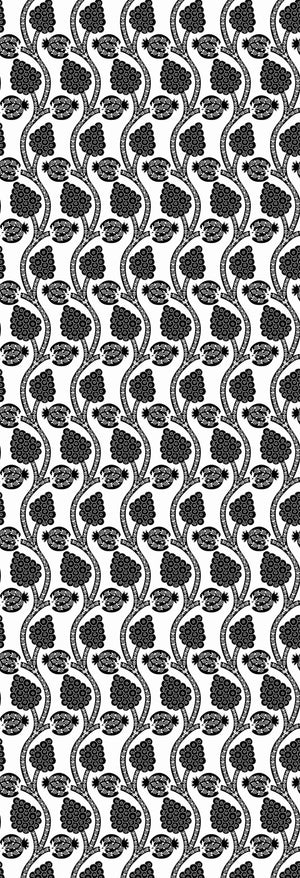 Angoori | Gauze | Black – Flock | Wallpaper
