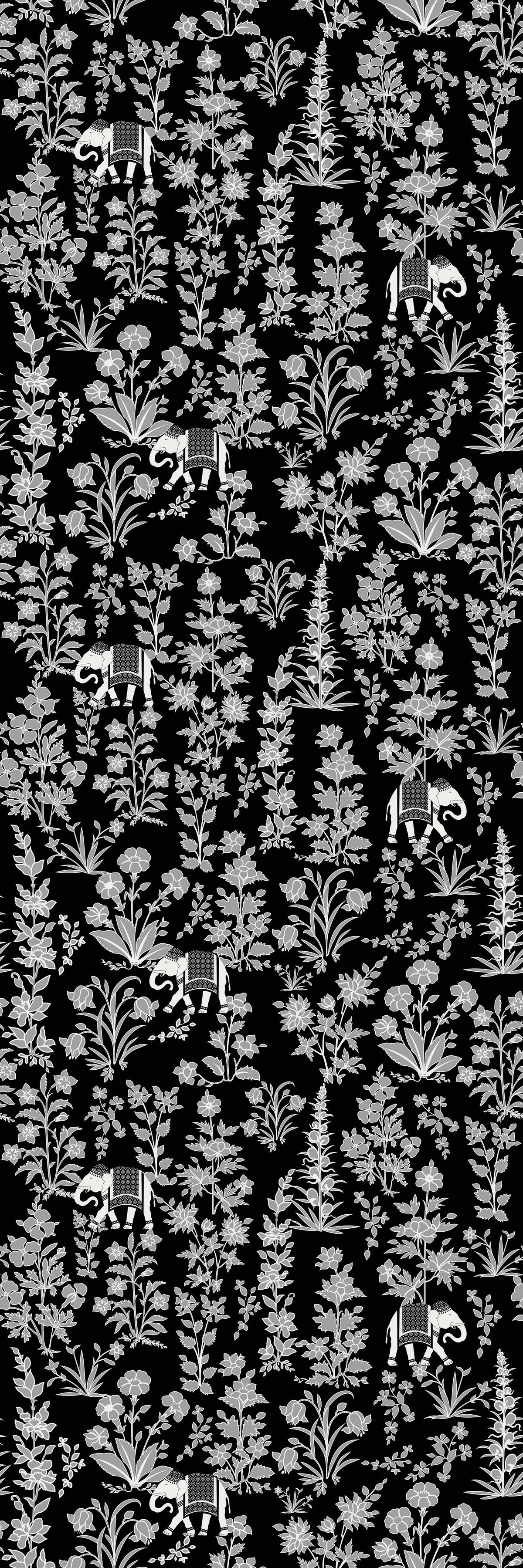 Bahaar | Lustre | Black | Wallpaper