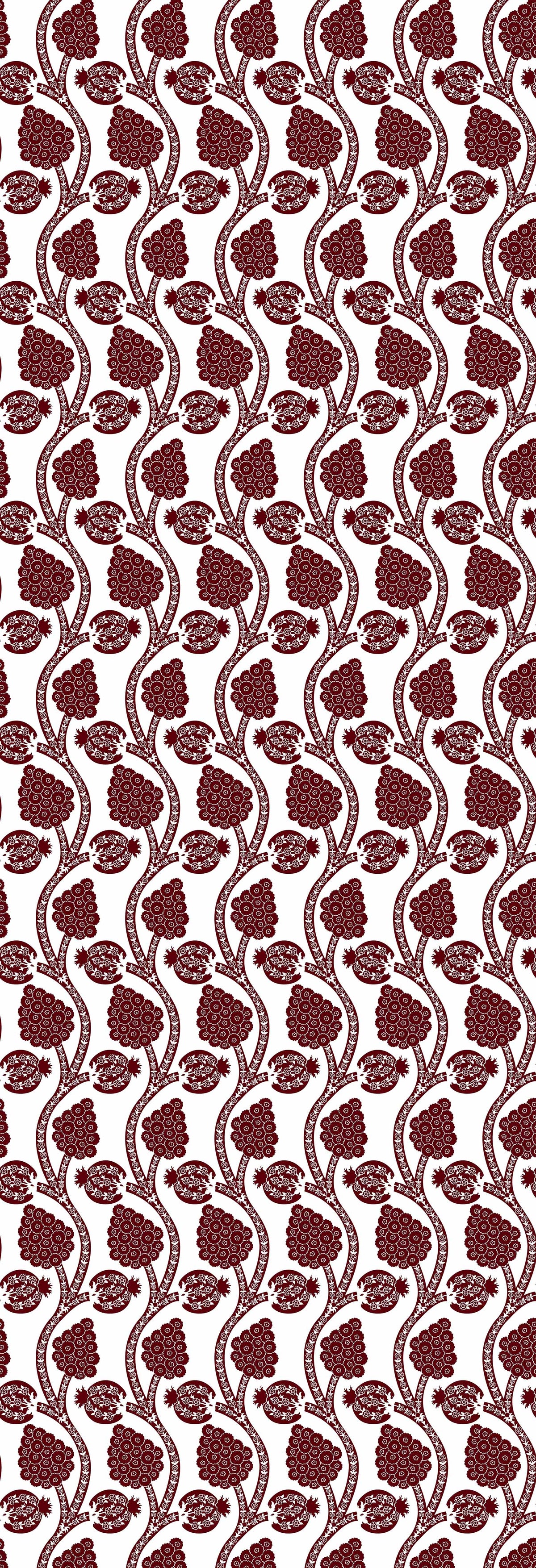 Angoori | Gauze | Burgundy – Flock | Wallpaper