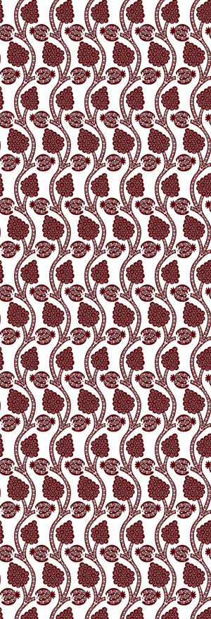 Angoori | Gauze | Burgundy – Flock | Wallpaper