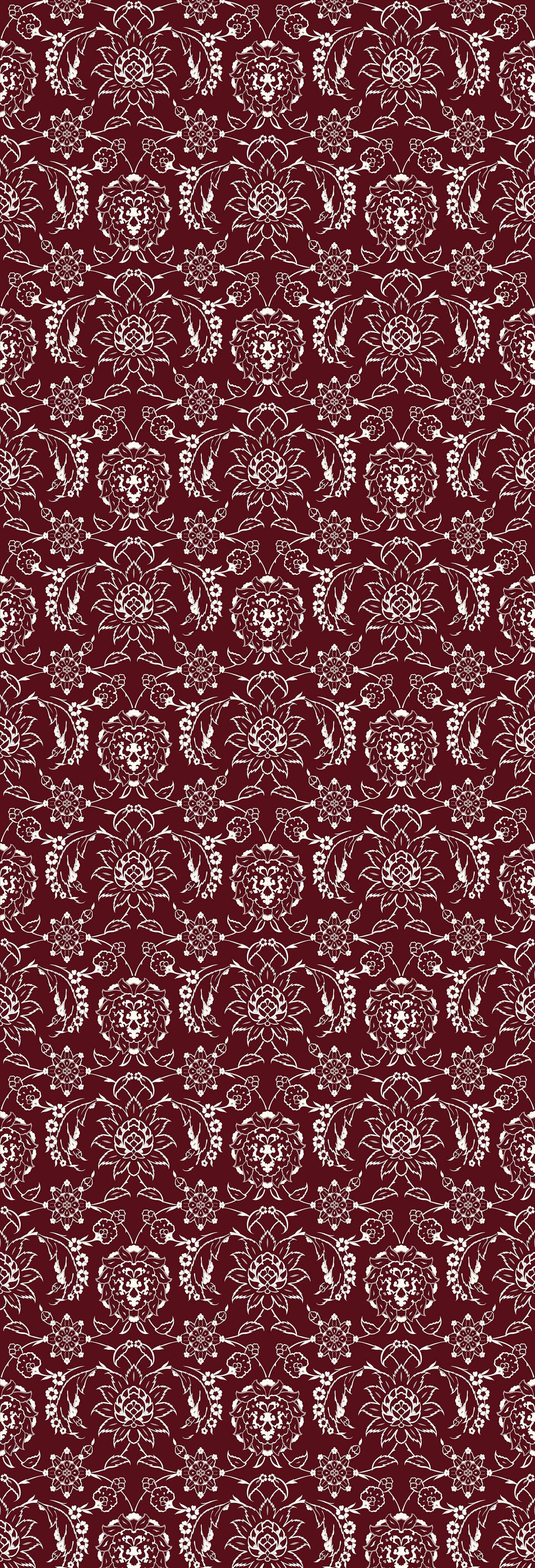 Gulnaaz | Gauze | Burgundy | Wallpaper
