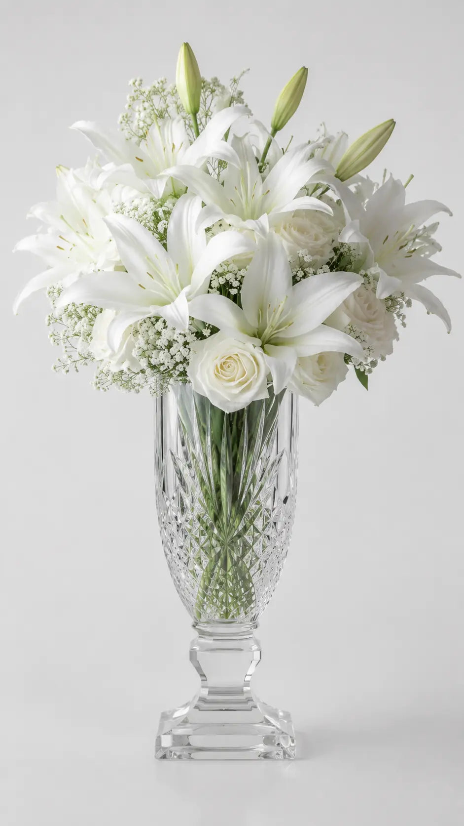 LARGE SIZE VASE CLEAR CRYSTAL | NEW IN