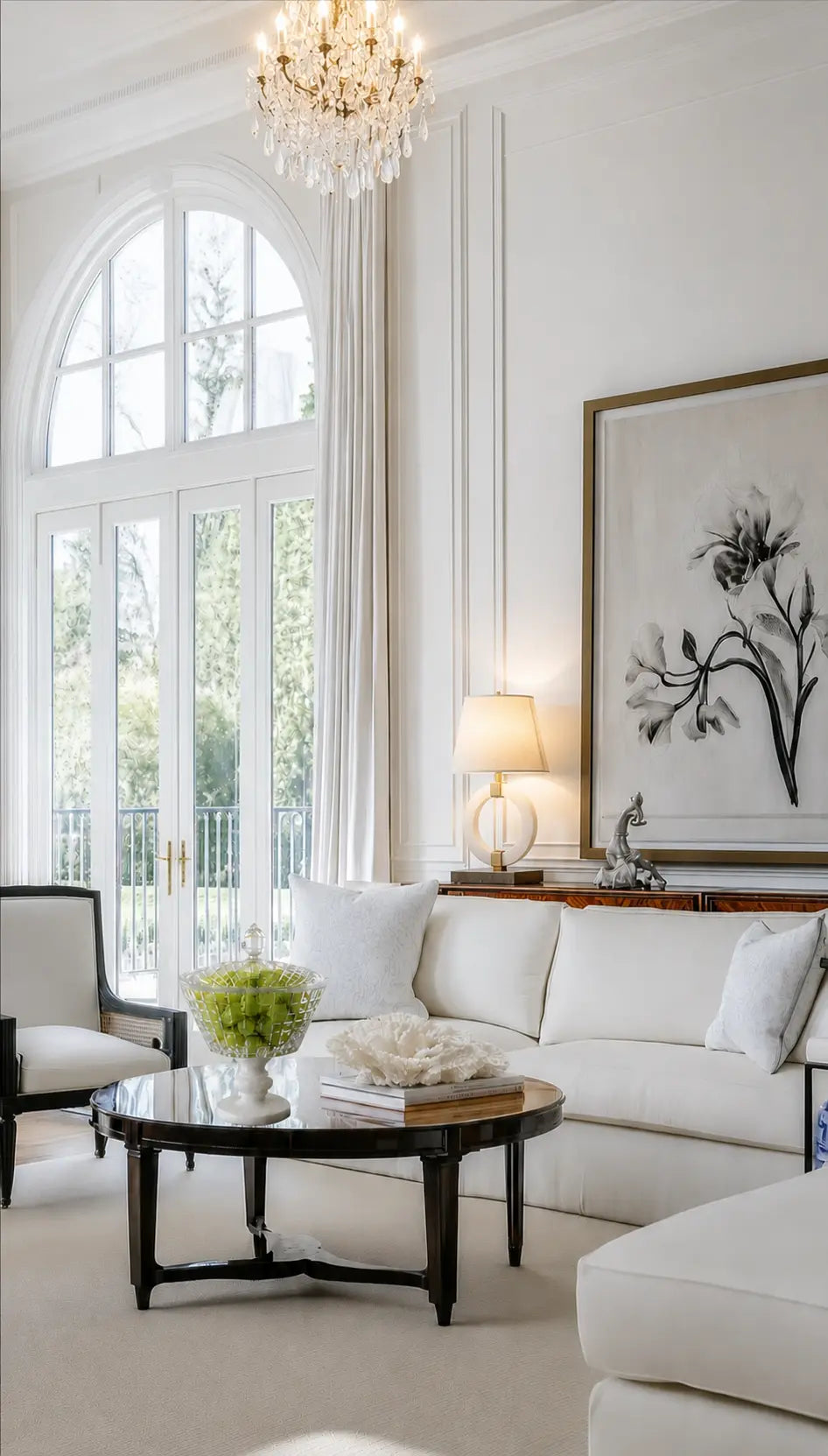 GEO GLOW, WHITE MARBLE WITH GOLD METAL TABLE LAMP - WHITE SHADE | NEW IN