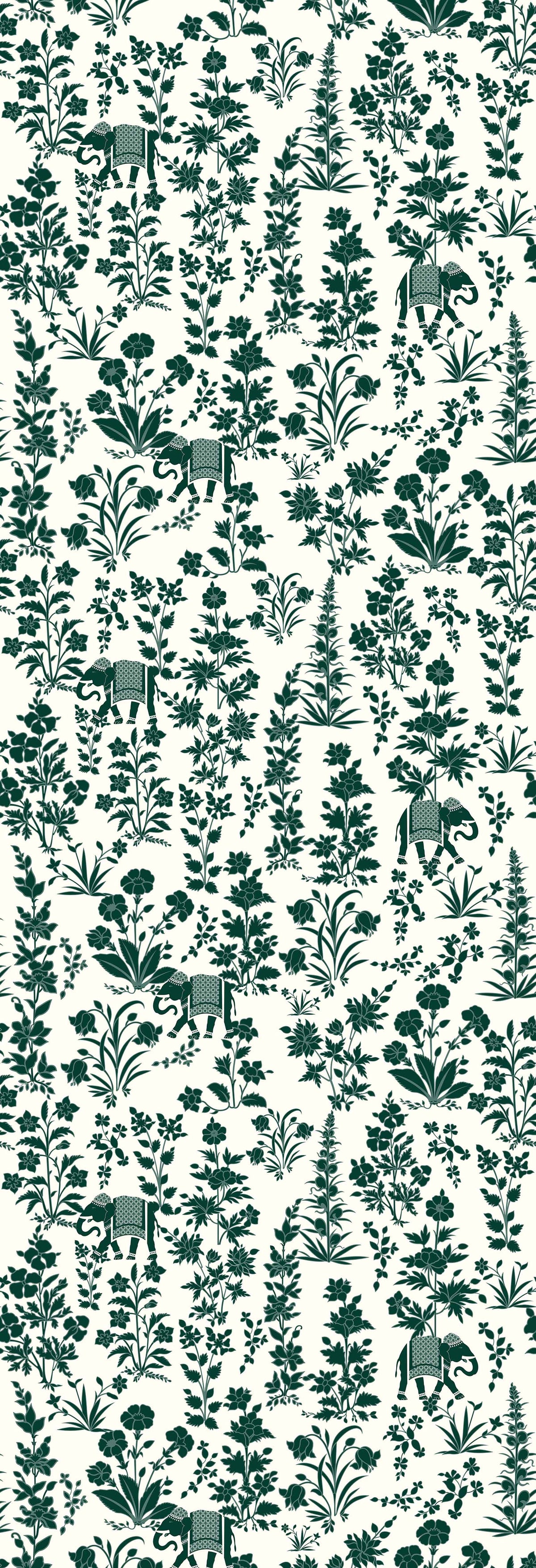 Bahaar | Gauze | Green | Wallpaper