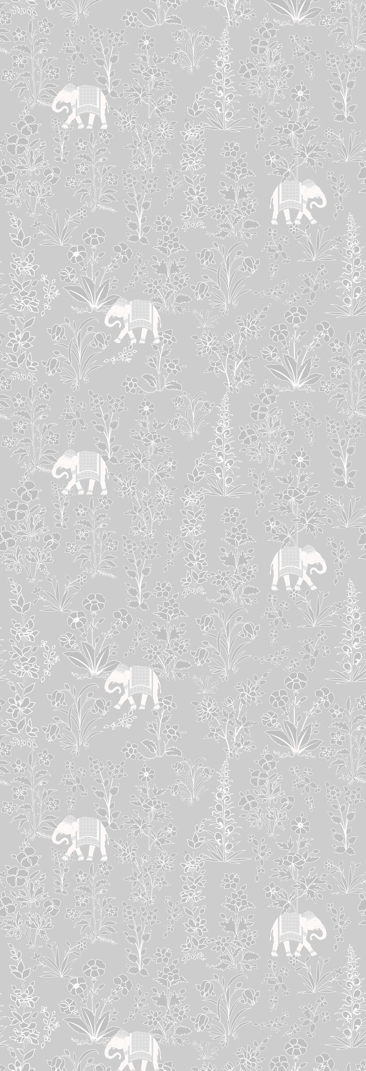 Bahaar | Gauze | Grey | Wallpaper