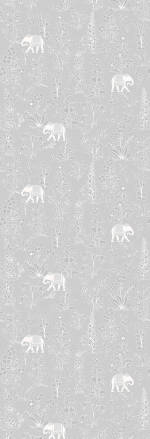 Bahaar | Gauze | Grey | Wallpaper