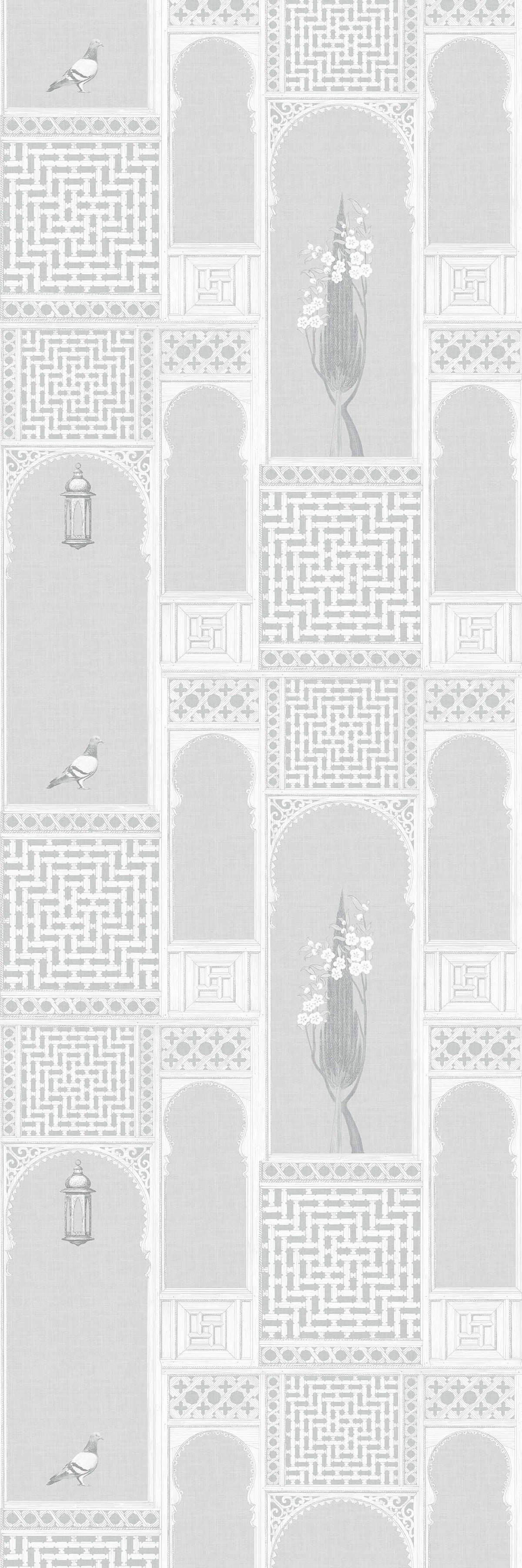 Jharoka | Lustre | Grey | Wallpaper