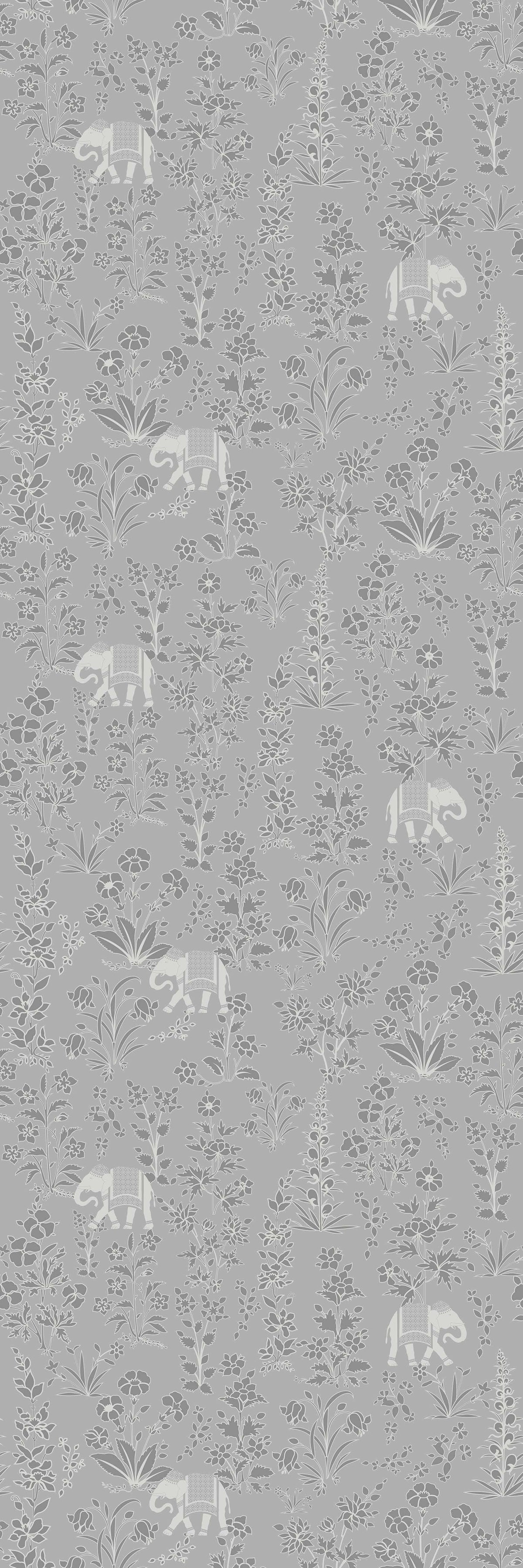 Bahaar | Lustre | Grey | Wallpaper