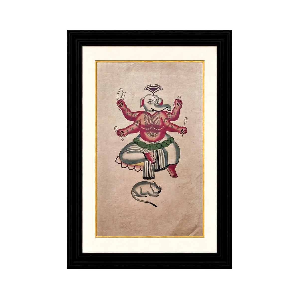Arzaani 
Ganesha with His Mouse
Kalighat Paintings
30-40 years old