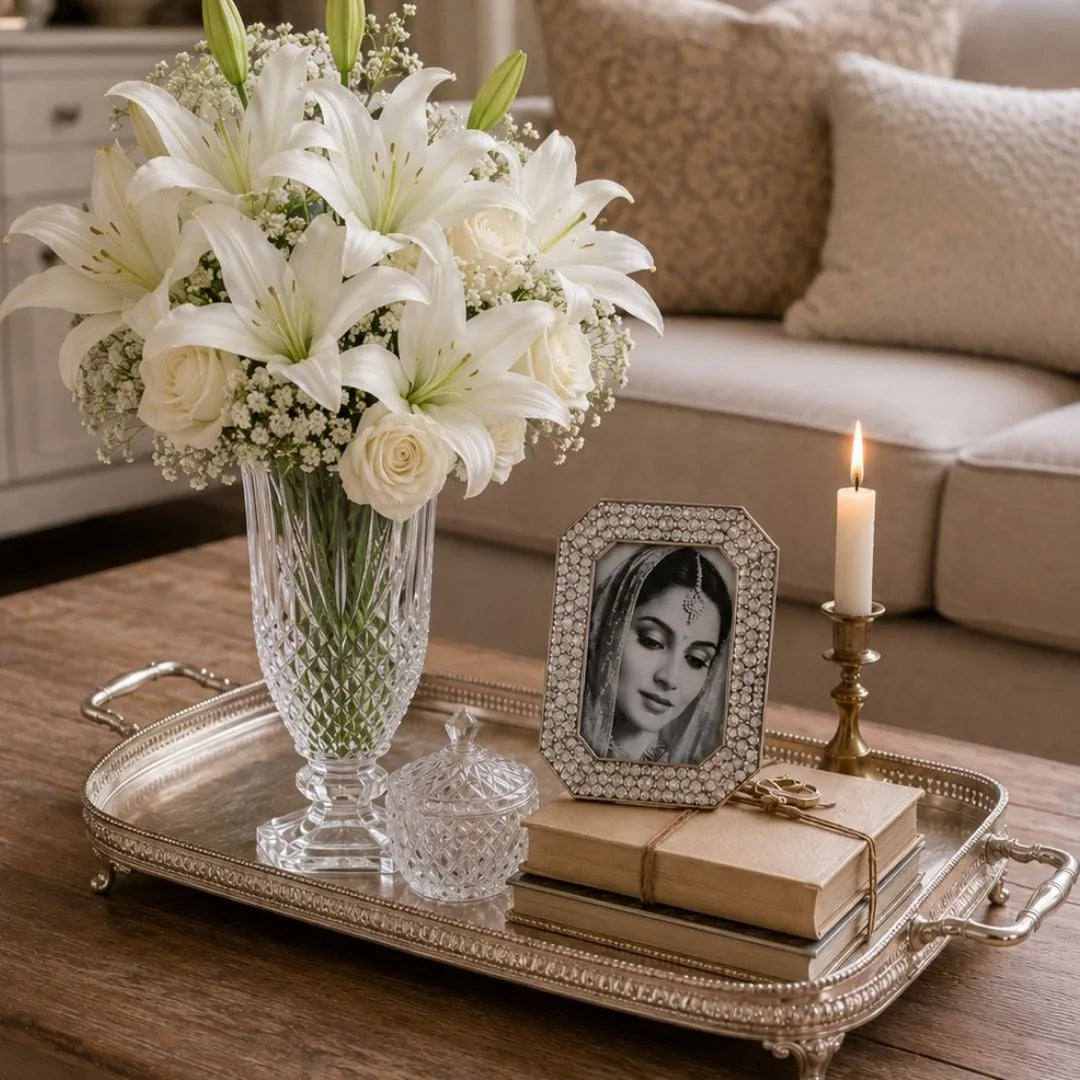 Grace Silver & Swarovski Crystal Photo Frame 