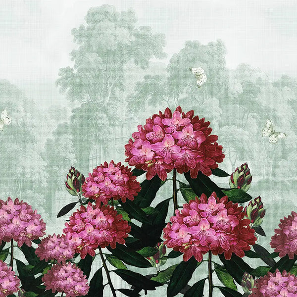 The Wall Flower | Gauze | Grove Green | Wallpaper