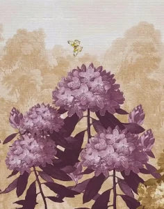 The Wall Flower | Shantung | Grove Sepia | Wallpaper