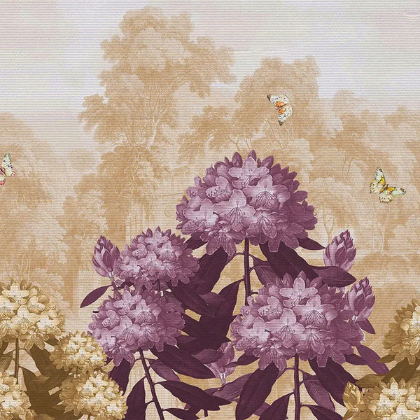 The Wall Flower | Shantung | Grove Sepia | Wallpaper