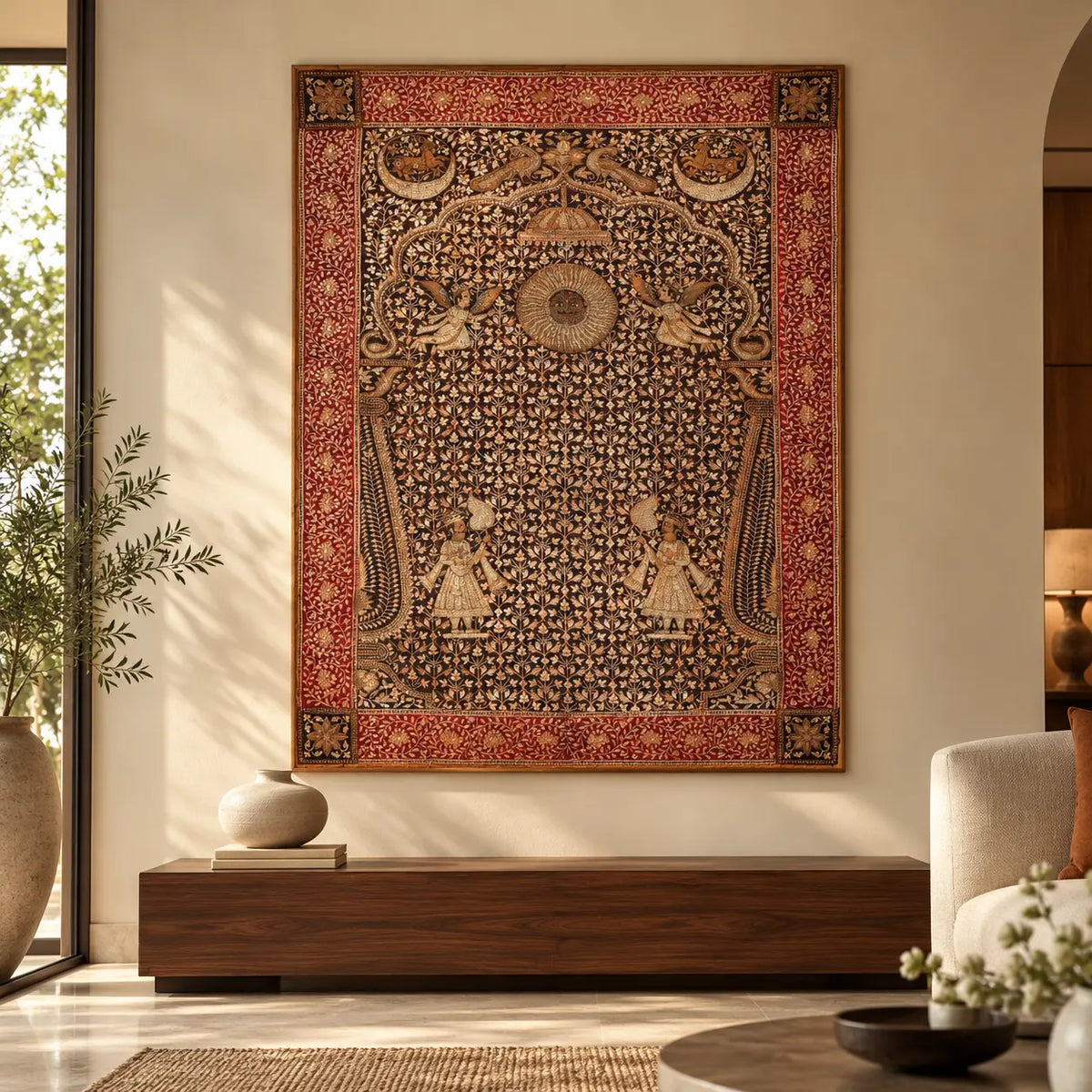 Arzaani
Zardozi Pichwai with Sun Jain Textiles