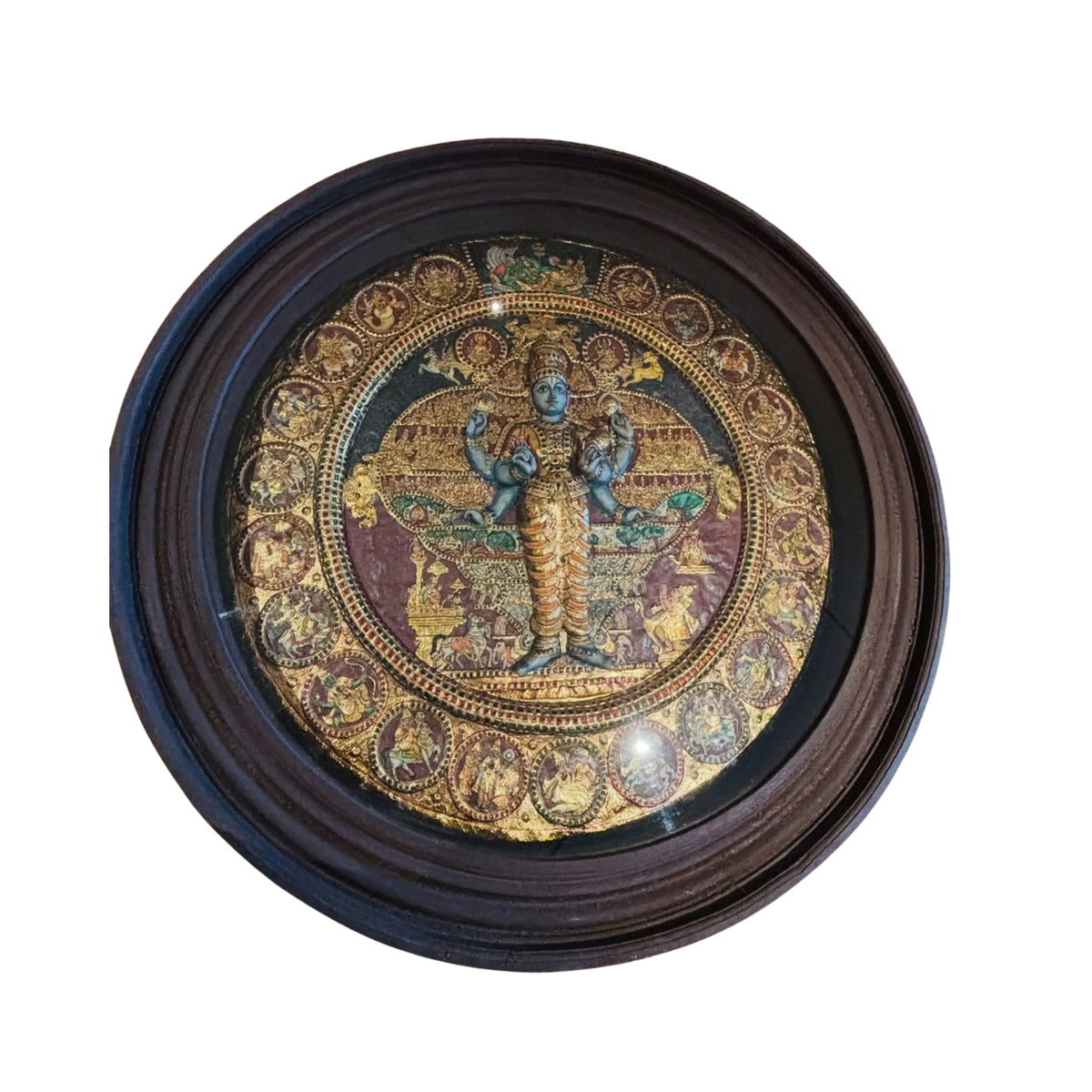 Arzaani
Lord Vishnu in a Celestial Mandala The Divine Preserver 
Tanjore