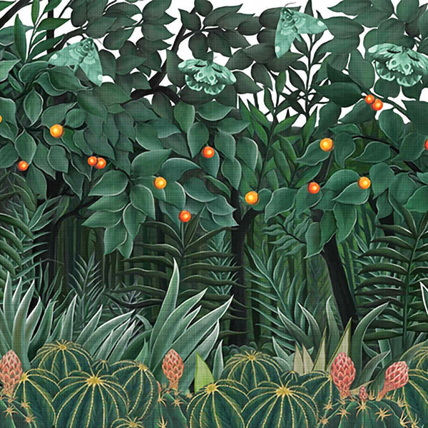 Mandarin Forest | Gauze | Moss | Wallpaper