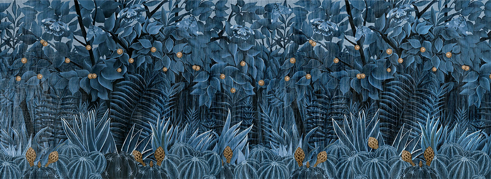 Mandarin Forest | Lustre | Ink | Wallpaper