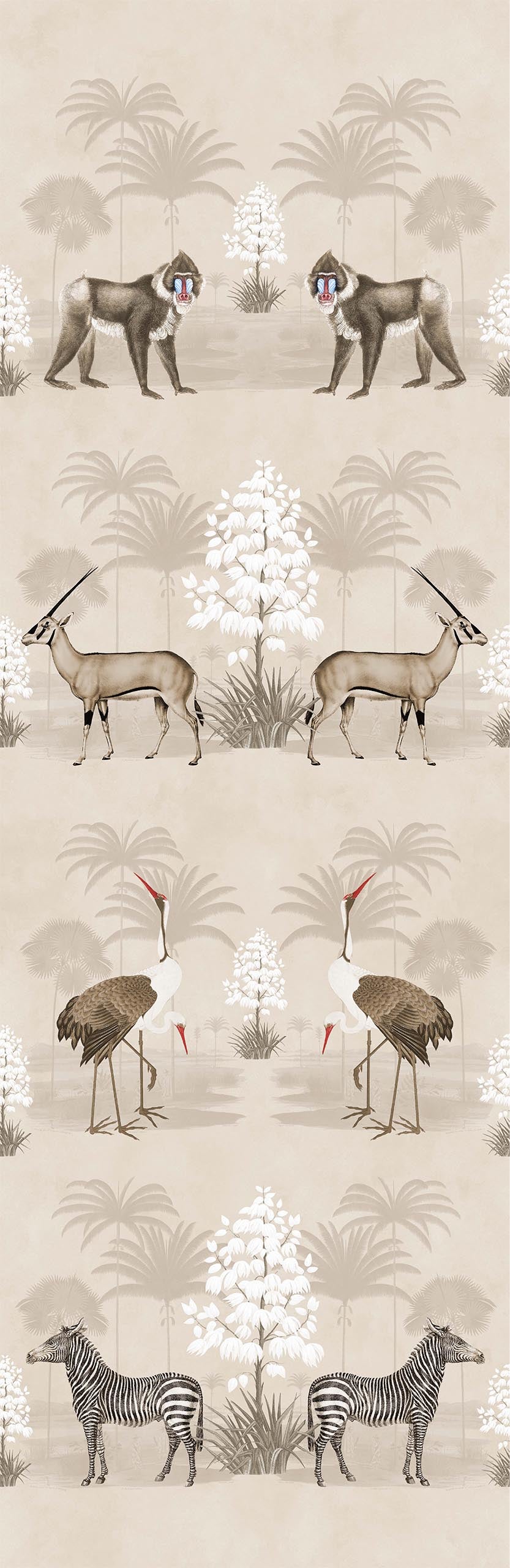 MENAGERIE | LUSTRE | SEPIA | WALLPAPER | NEW IN
