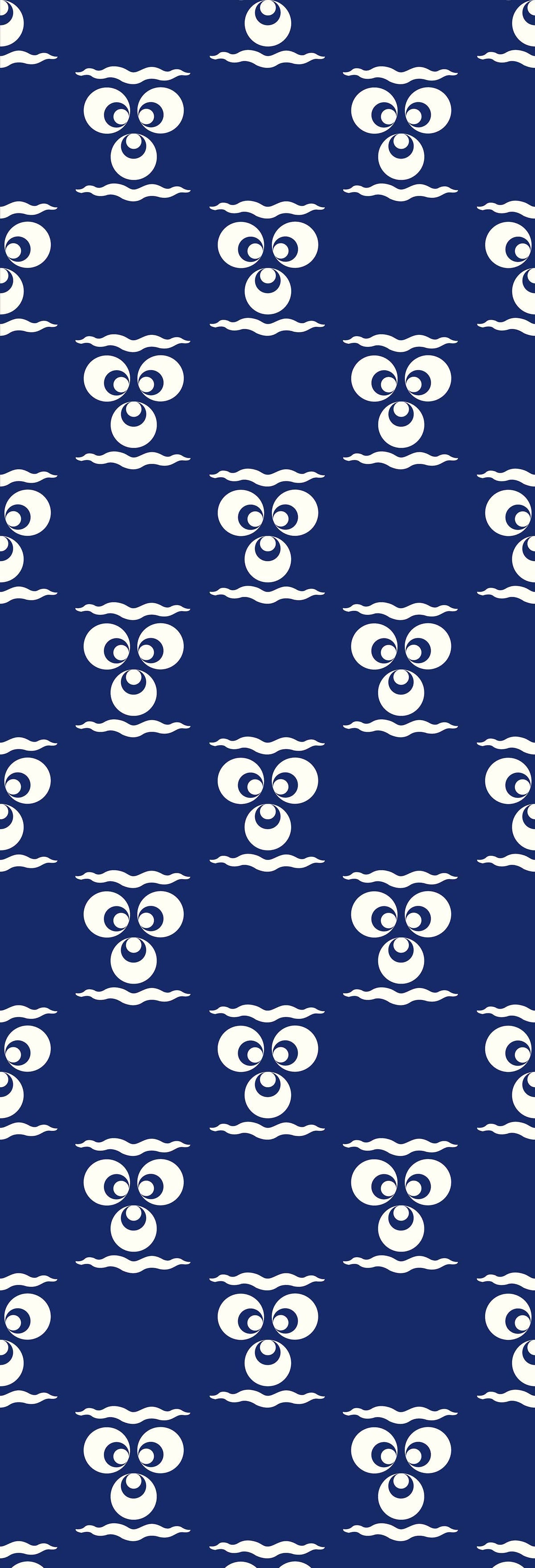 Chintamani | Gauze | Navy | Wallpaper