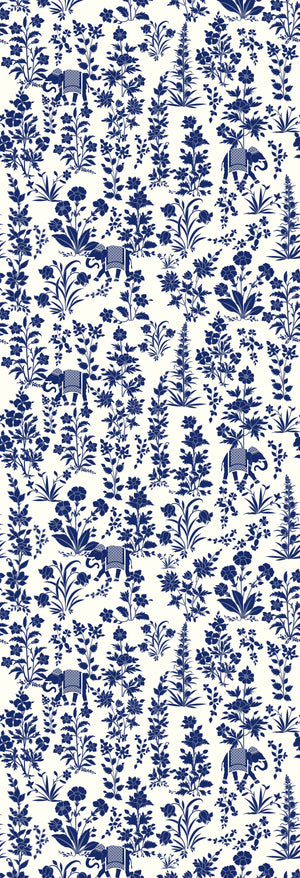 Bahaar | Gauze | Navy | Wallpaper