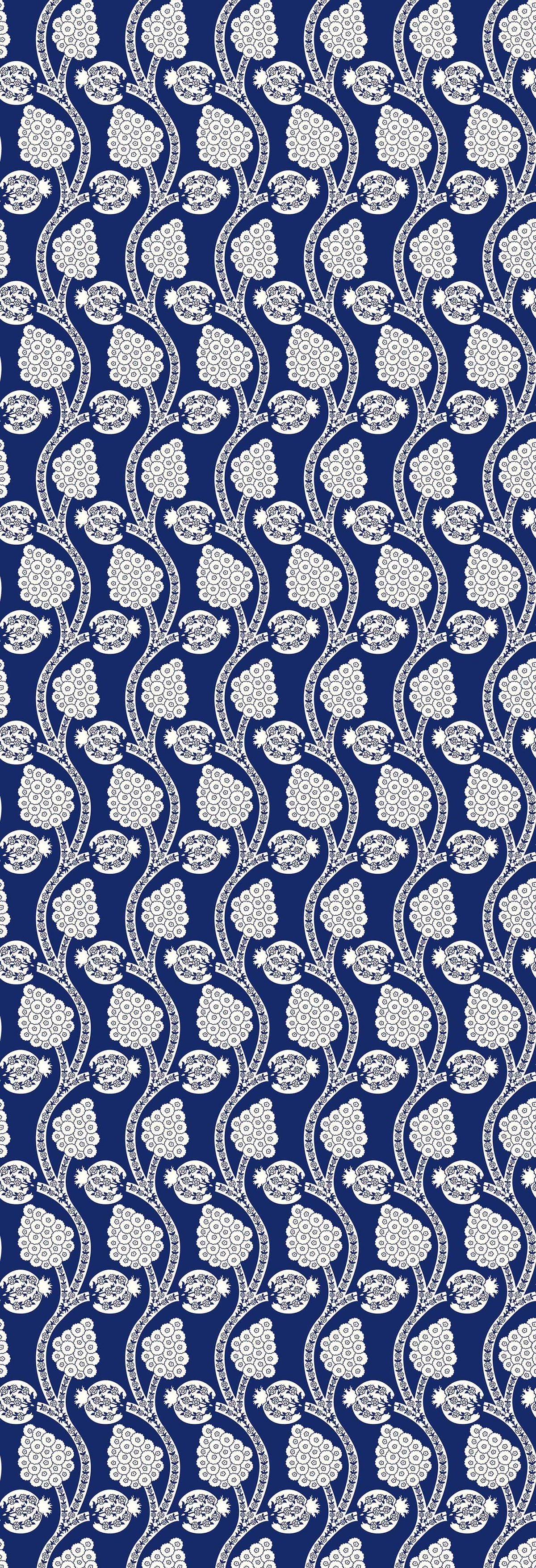 Angoori | Gauze | Navy | Wallpaper