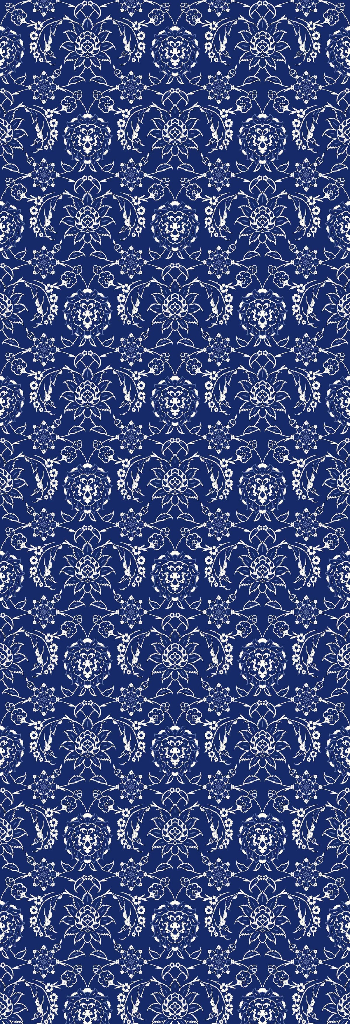 Gulnaaz | Gauze | Navy | Wallpaper