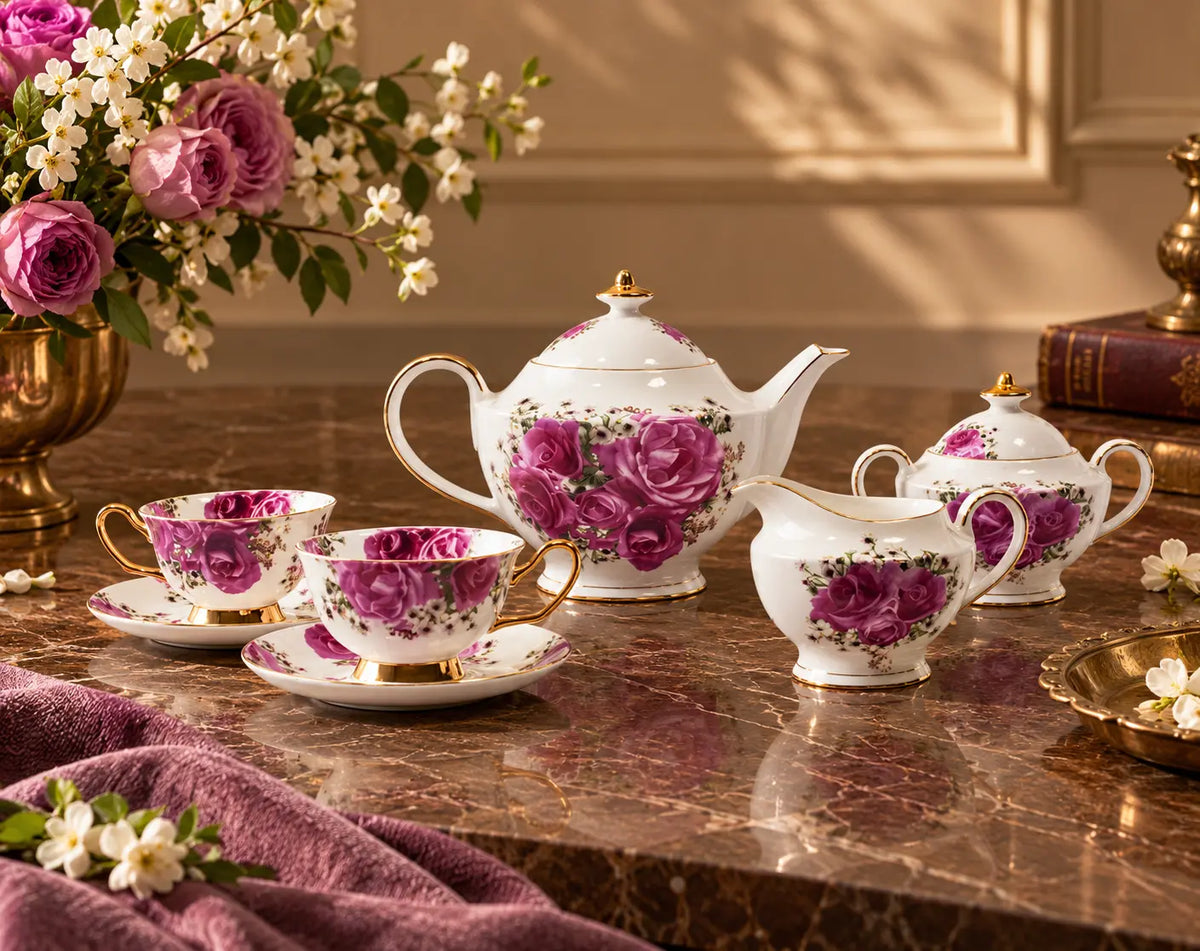 Casa Pop ROZA 2 - TEA SET - SET OF 9 Crockery