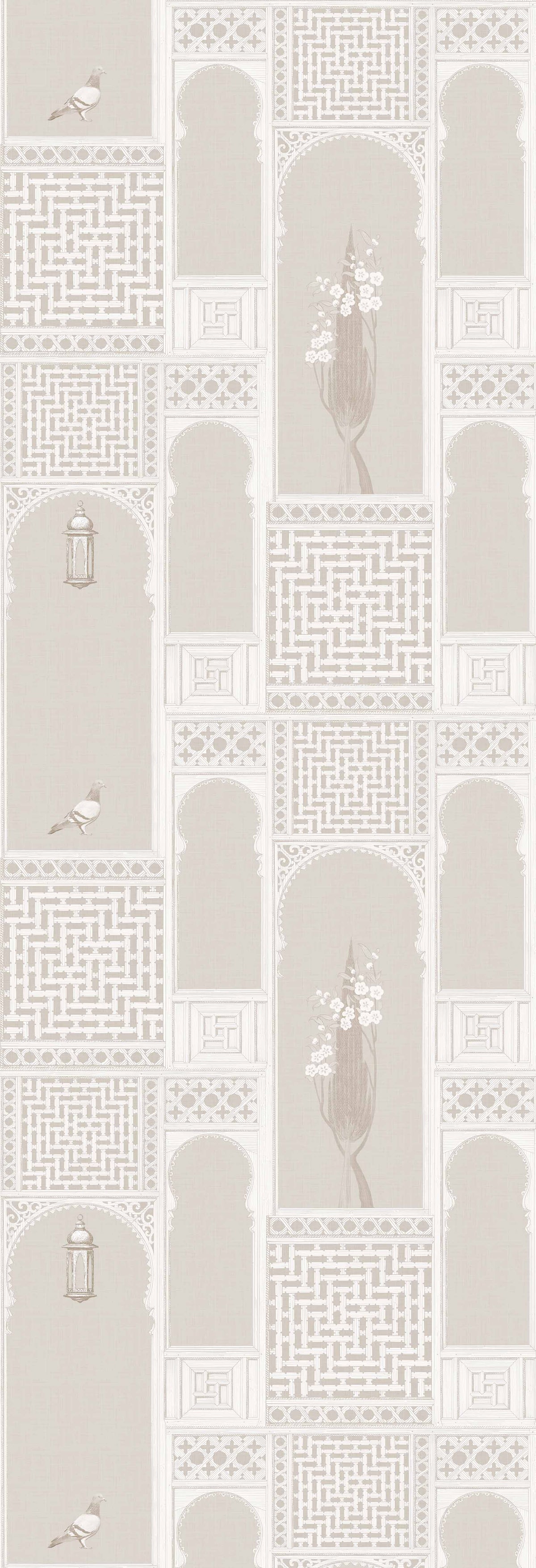 Jharoka | Gauze | Sepia | Wallpaper