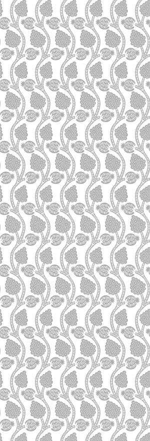 Angoori | Gauze | Silver – Foil | Wallpaper