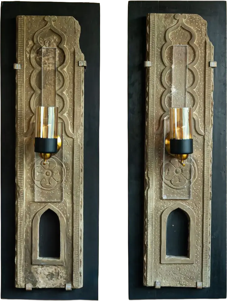 Sandstone Lamps (Pair)