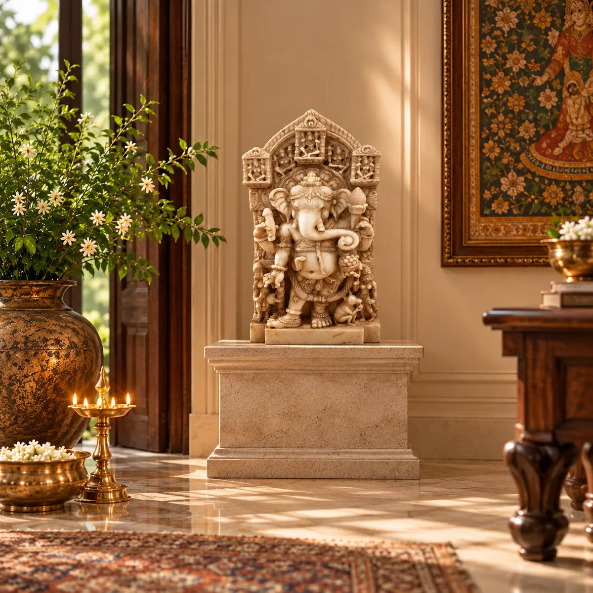 Arzaani Atelier
Sovereign Ganesha Marble Sculpture Artefacts
Artifacts
South Indian artifacts
Indian artefacts