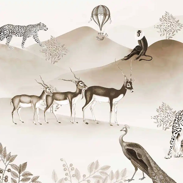 The Hunt | Lawn | Sepia | Wallpaper