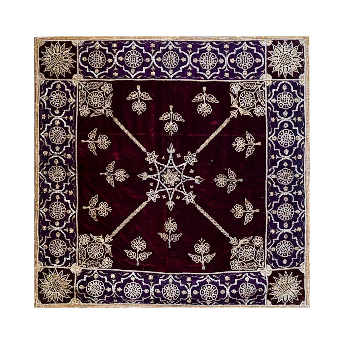Textile Geometric Floral Motif Jain Textiles
