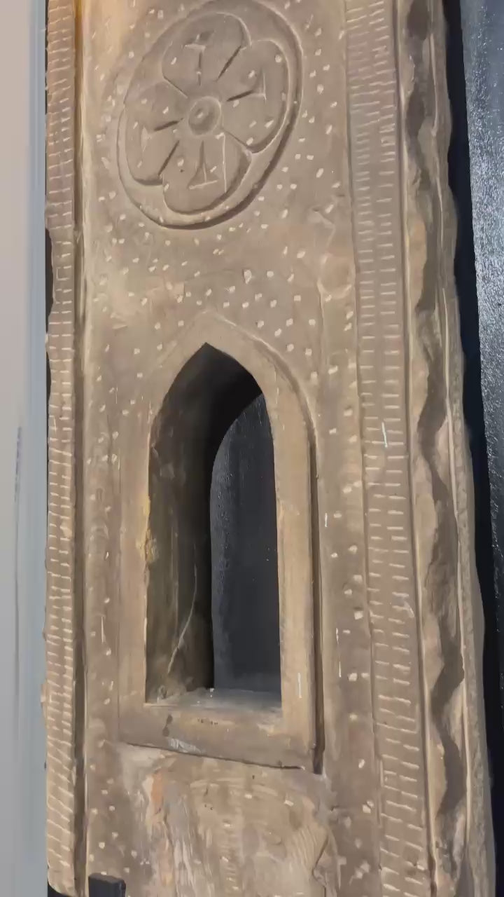 Sandstone lamps pair