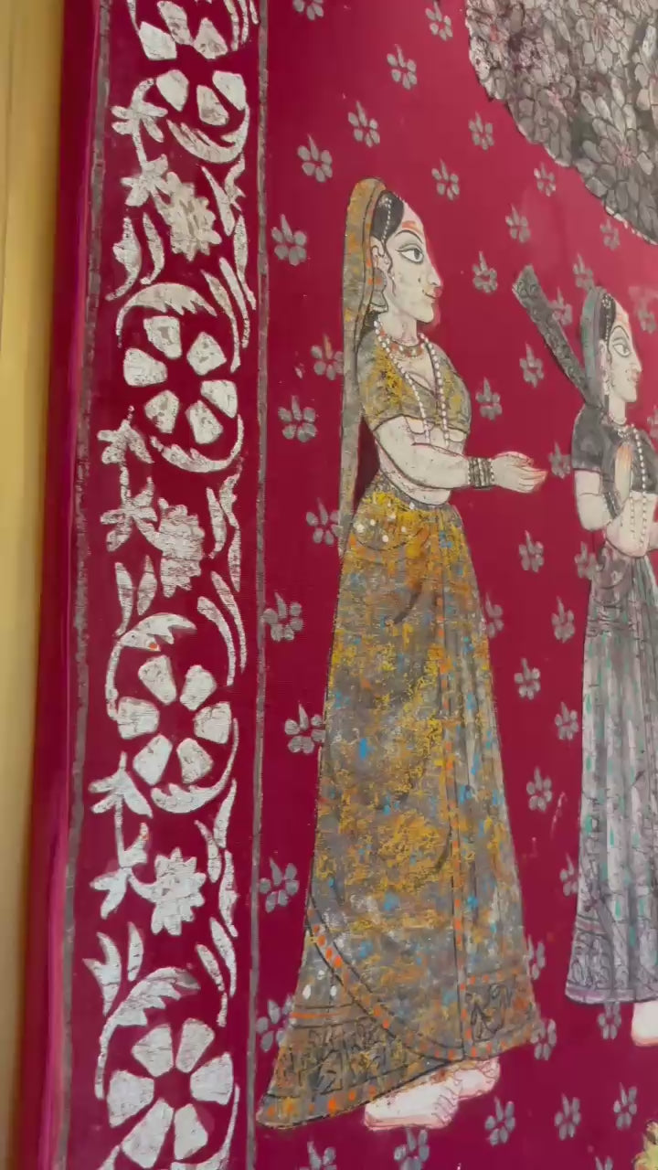 Krishna under kadam tree with Gopis